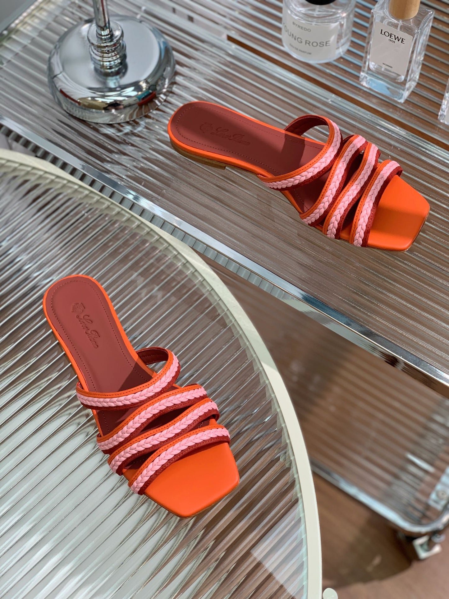 LP SPRIGHTLY CHARMS FLAT SANDAL BURNT ORANGE CALFSKIN - 35