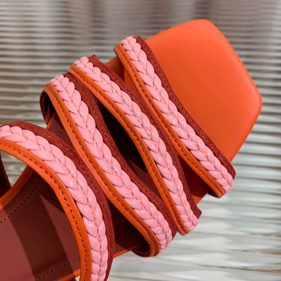 LP SPRIGHTLY CHARMS FLAT SANDAL BURNT ORANGE CALFSKIN - 35