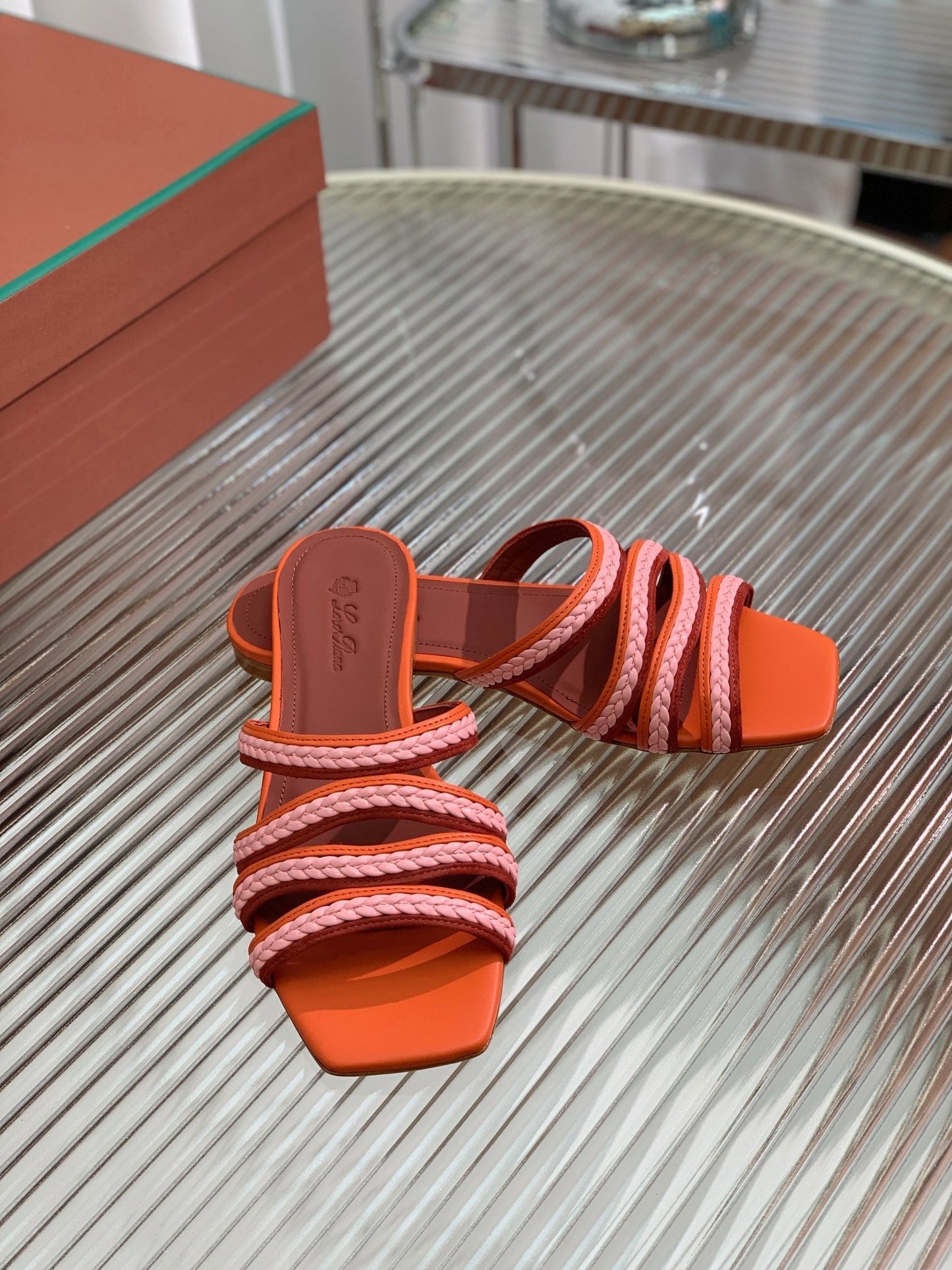 LP SPRIGHTLY CHARMS FLAT SANDAL BURNT ORANGE CALFSKIN - 35
