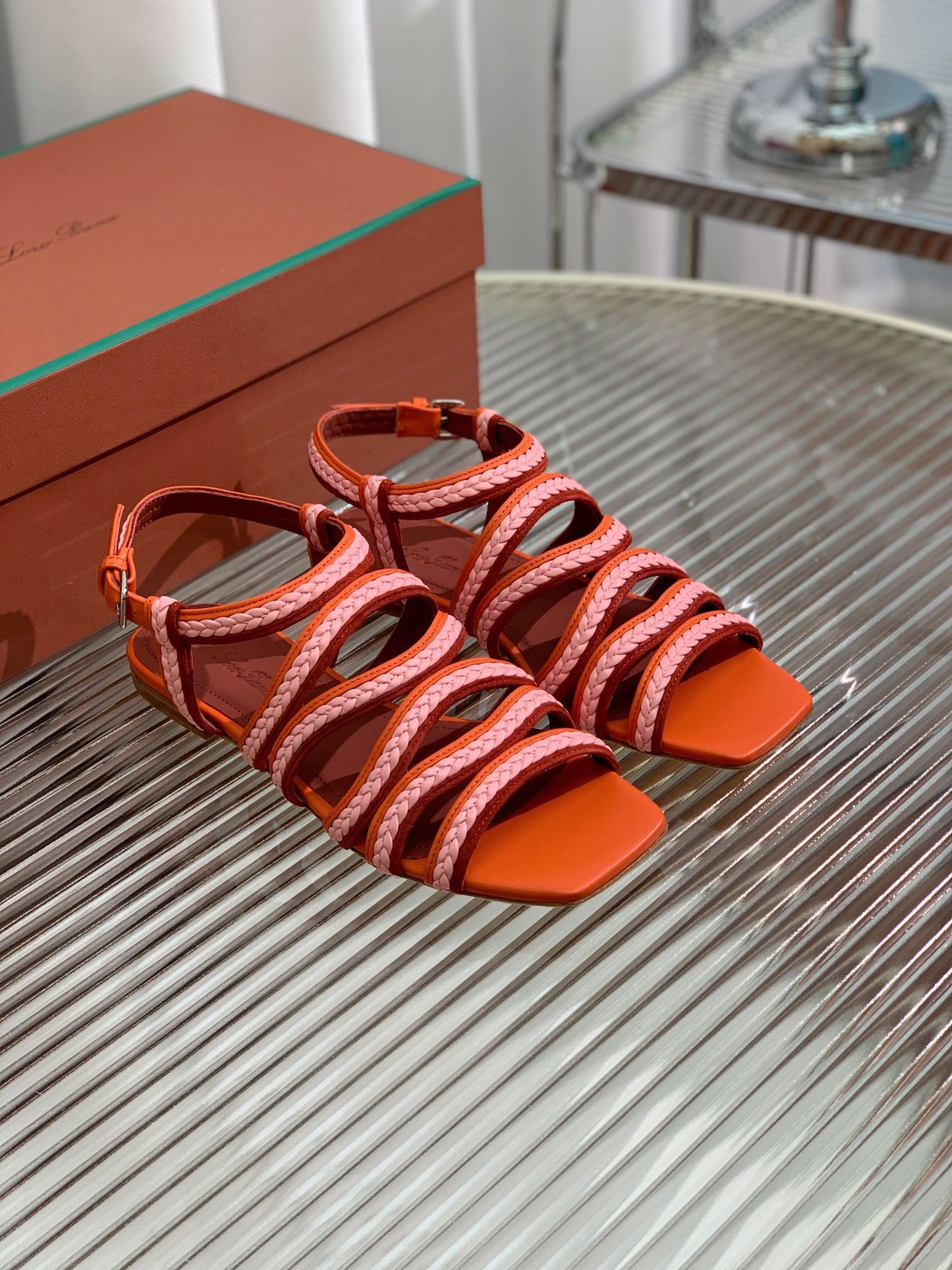 LP SPRIGHTLY CHARMS SANDAL BURNT ORANGE CALFSKIN - 35