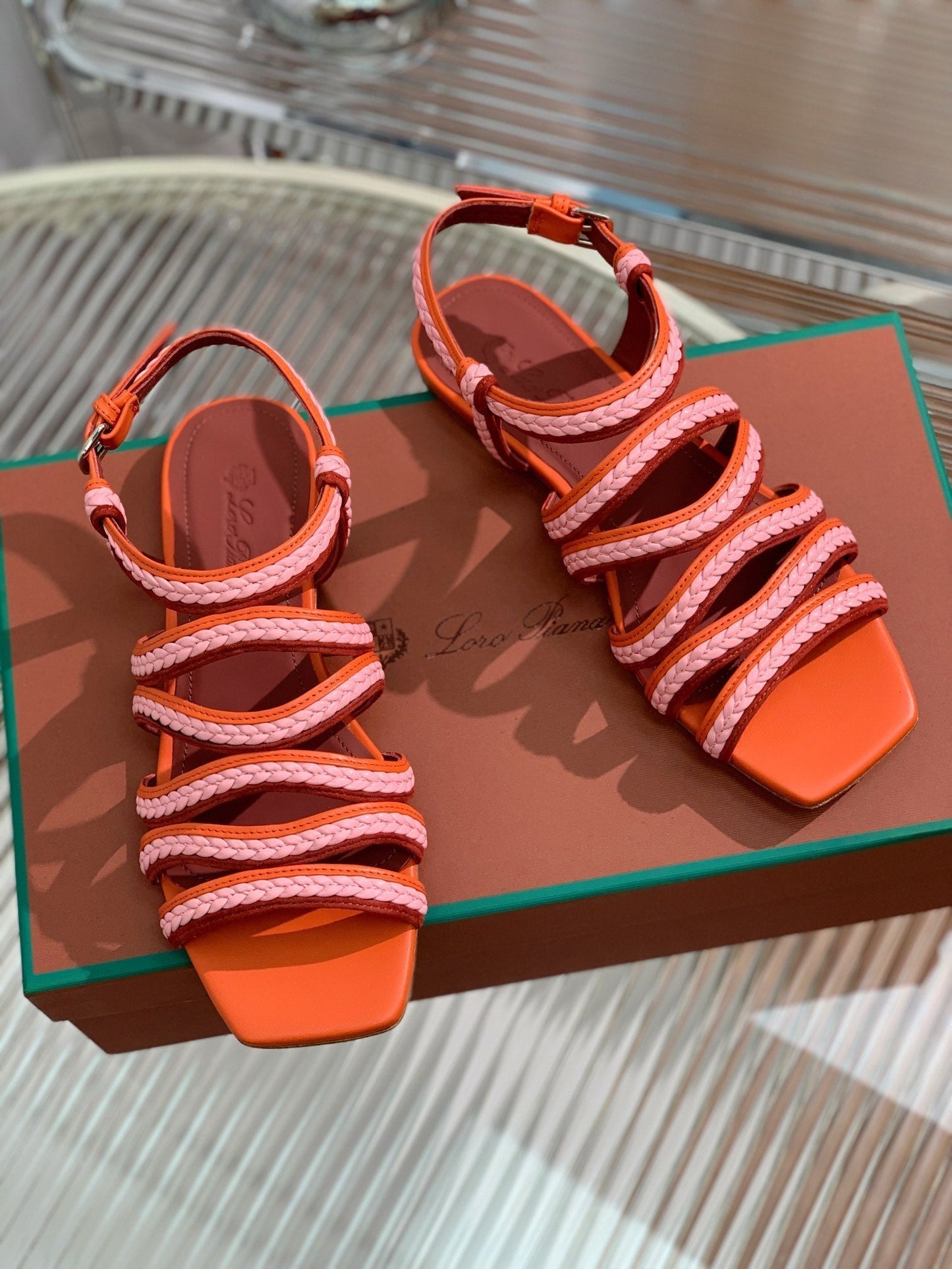 LP SPRIGHTLY CHARMS SANDAL BURNT ORANGE CALFSKIN - 35