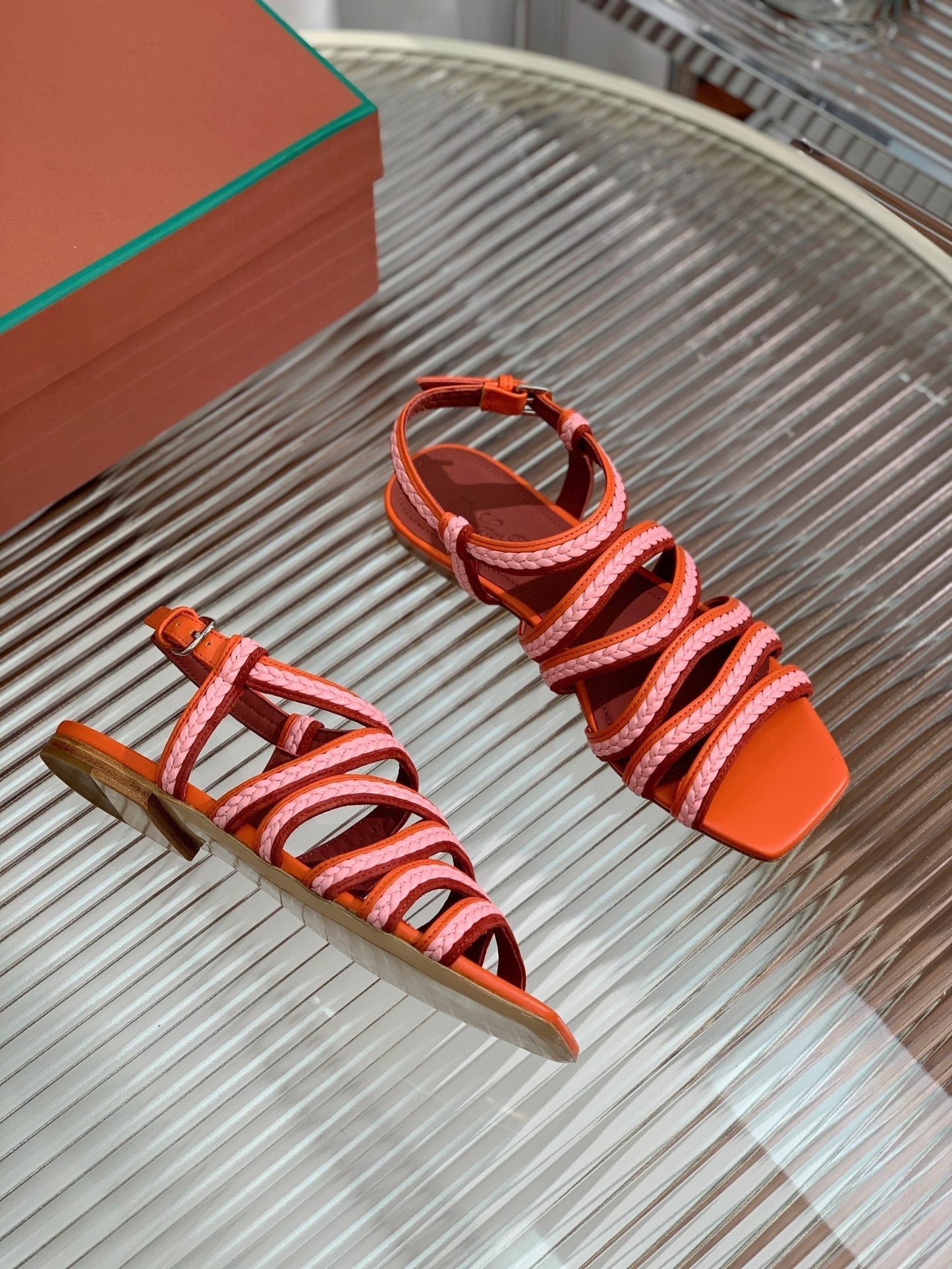 LP SPRIGHTLY CHARMS SANDAL BURNT ORANGE CALFSKIN - 35