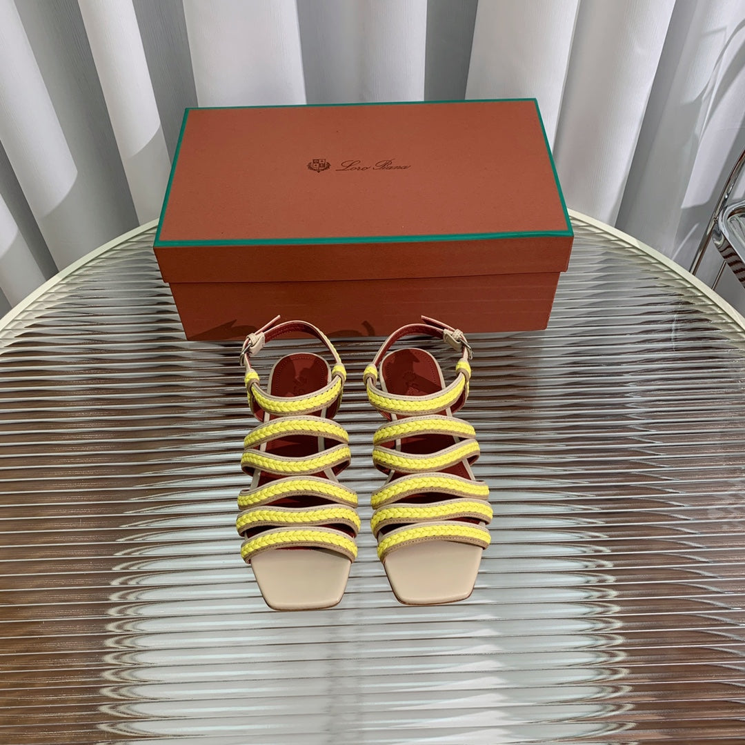 LP SPRIGHTLY CHARMS SANDAL LEMON CALFSKIN - 35