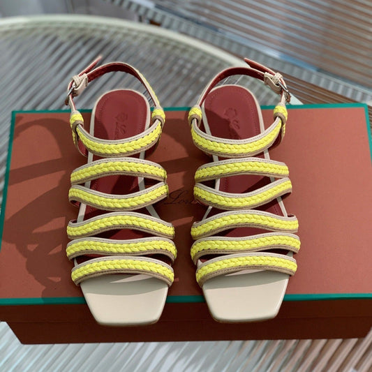 LP SPRIGHTLY CHARMS SANDAL LEMON CALFSKIN - 35
