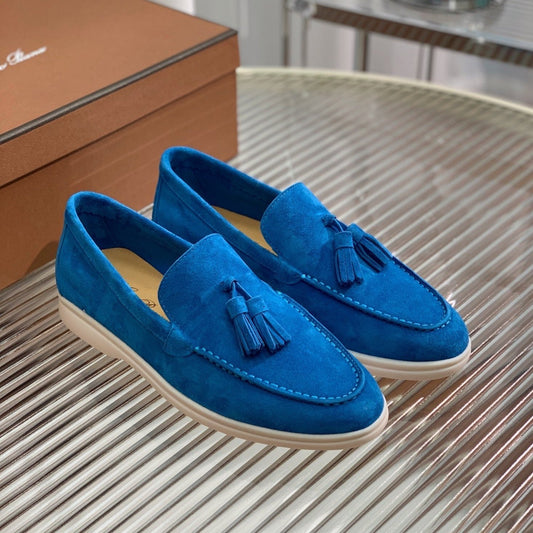 LP SUMMER WALK TASSELS LOAFERS COBALT SUEDE - 35