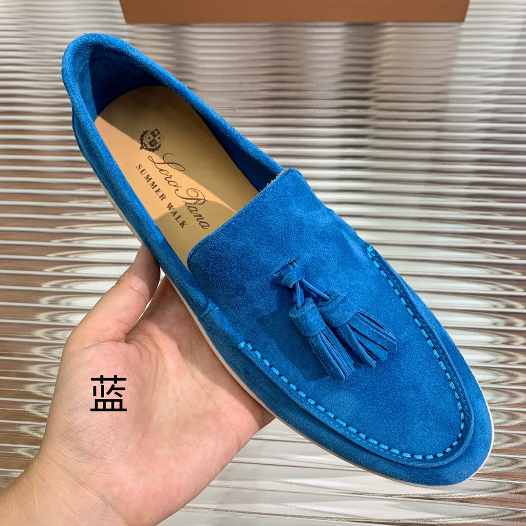 LP SUMMER WALK TASSELS LOAFERS COBALT SUEDE - 35