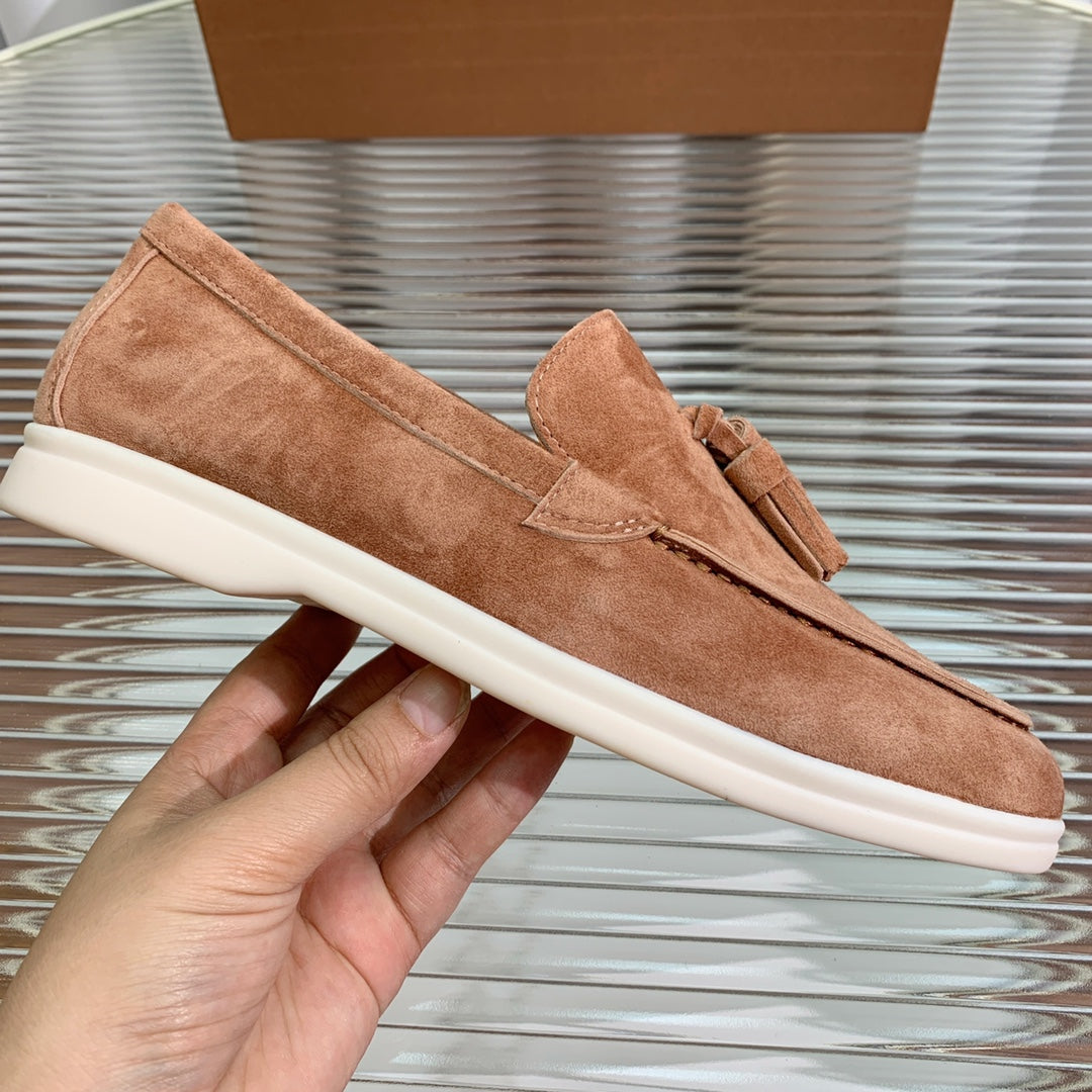 LP SUMMER WALK TASSELS LOAFERS CARAMEL SUEDE - 35