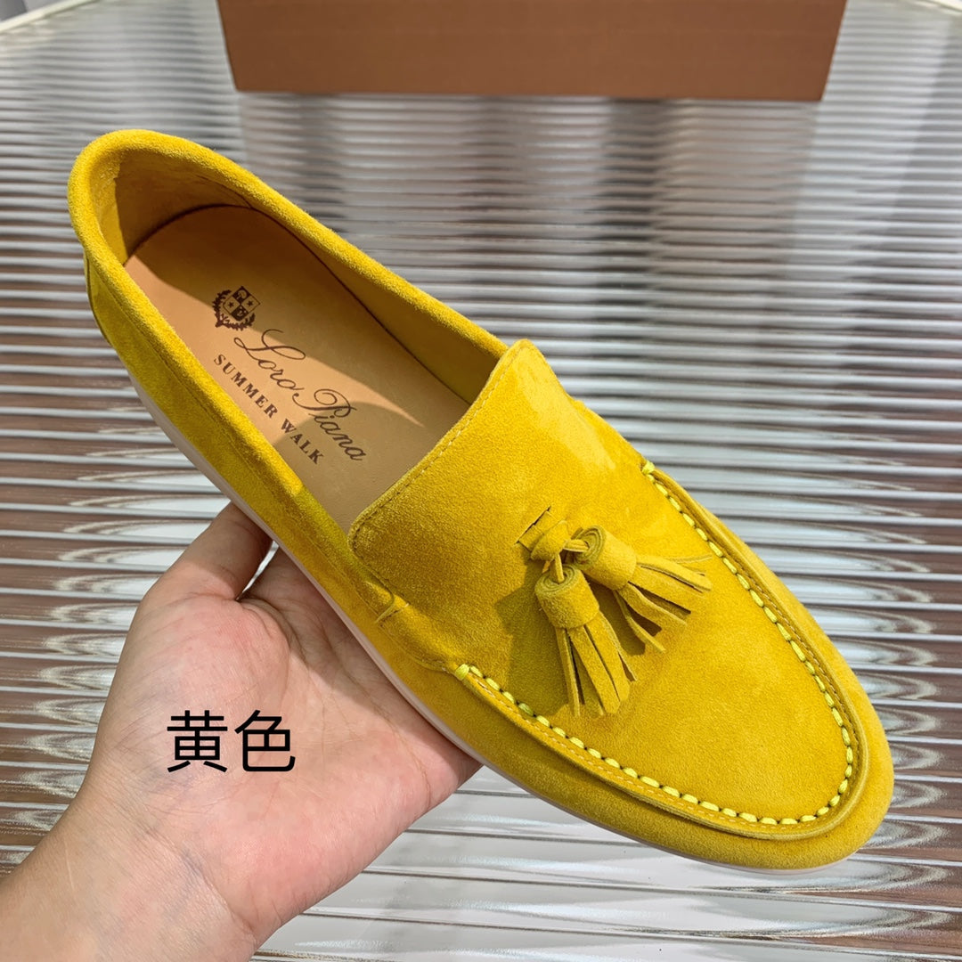 LP SUMMER WALK TASSELS LOAFERS YELLOW SUEDE - 35