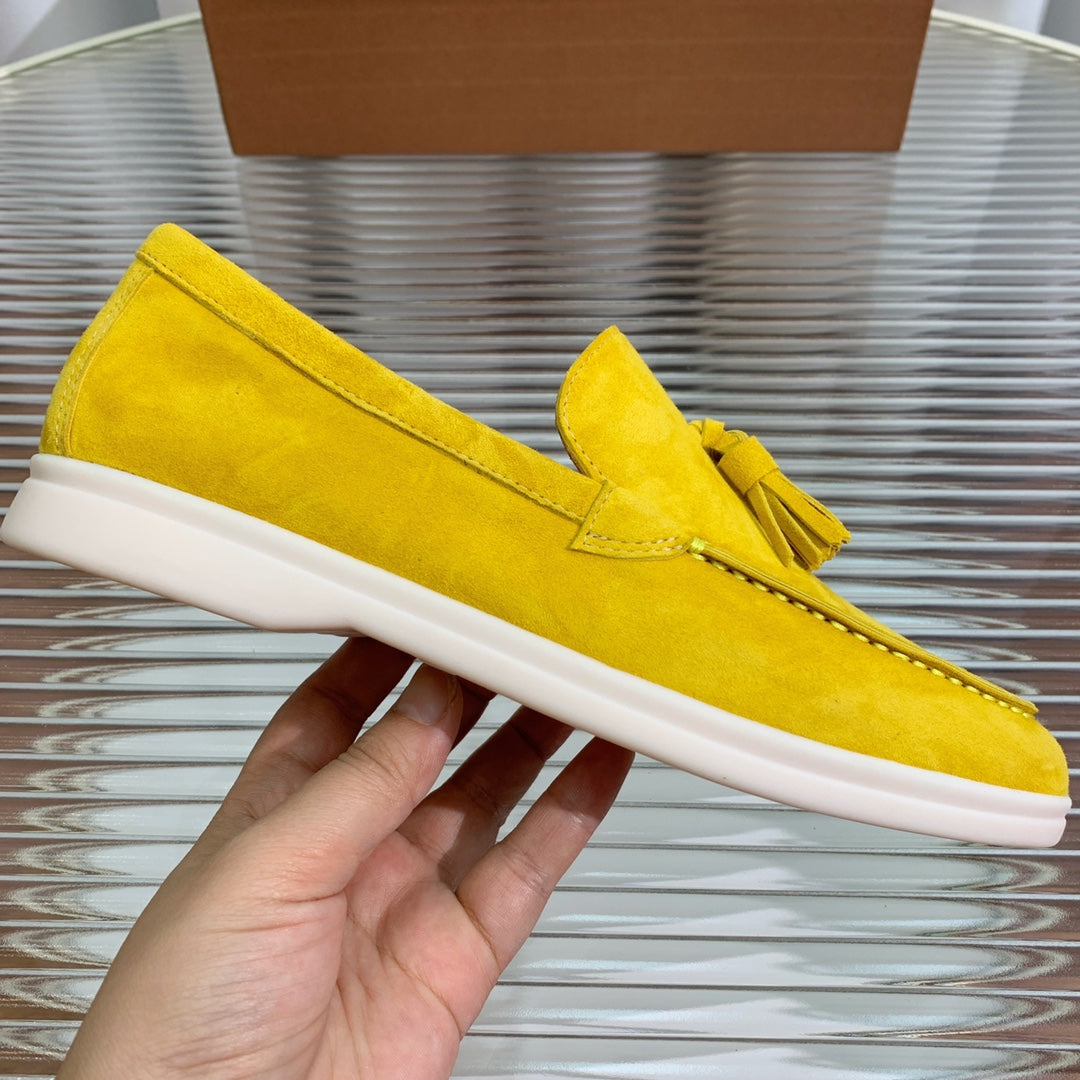 LP SUMMER WALK TASSELS LOAFERS YELLOW SUEDE - 35