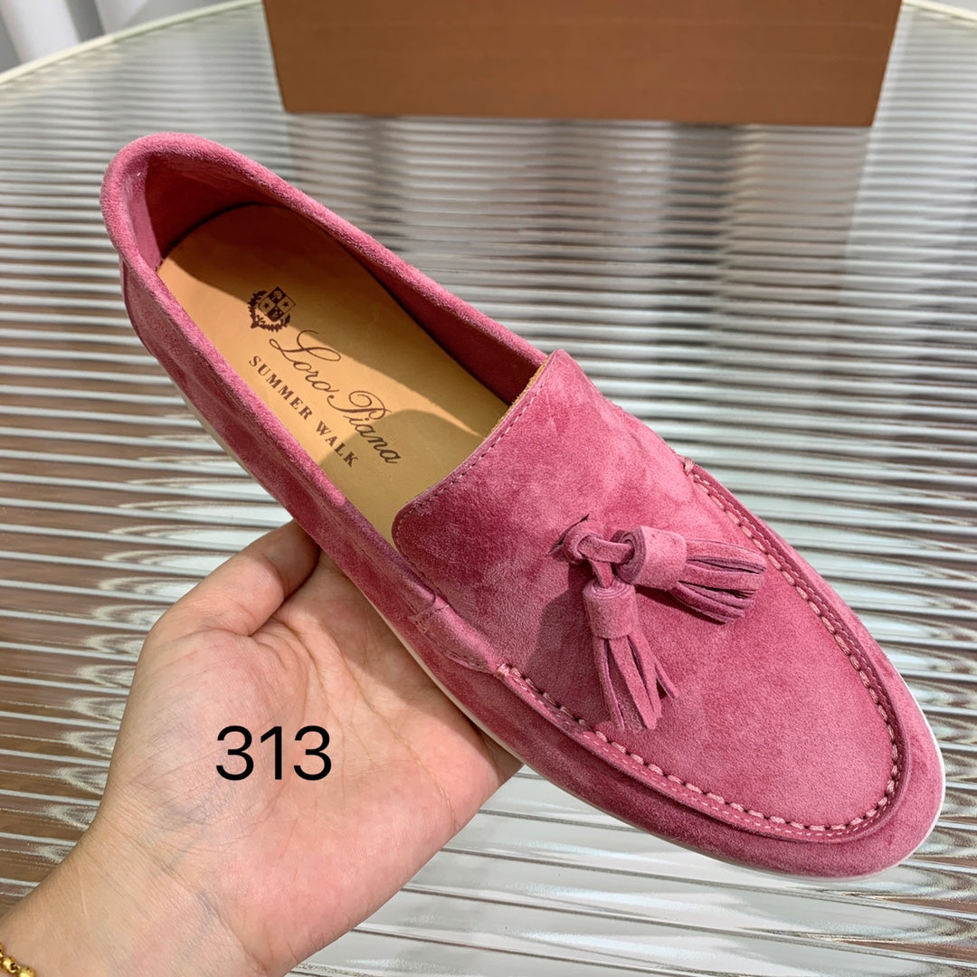 LP SUMMER WALK TASSELS LOAFERS BARBIE PINK SUEDE - 35