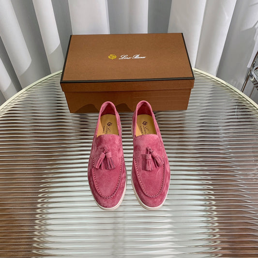 LP SUMMER WALK TASSELS LOAFERS BARBIE PINK SUEDE - 35