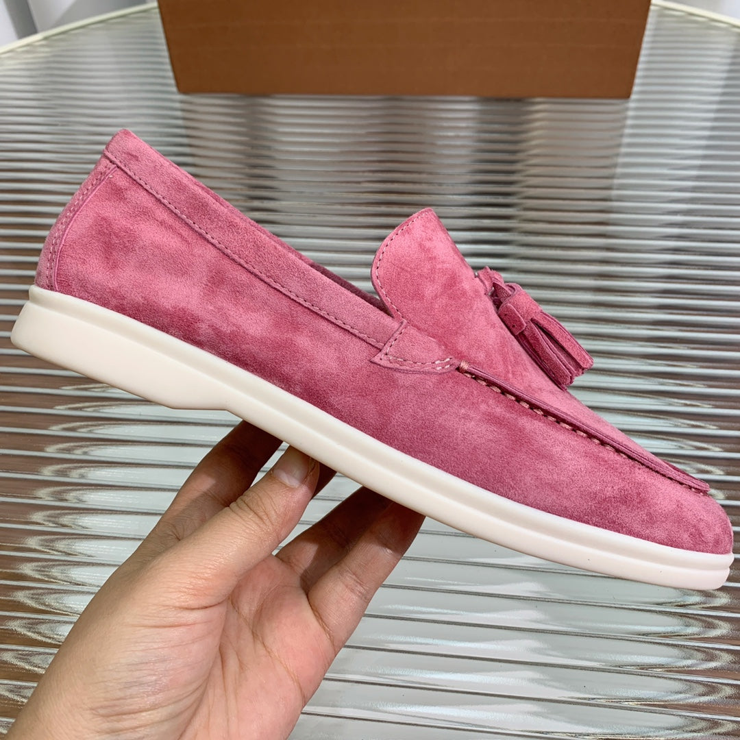 LP SUMMER WALK TASSELS LOAFERS BARBIE PINK SUEDE - 35