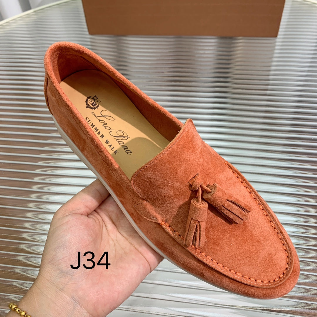 LP SUMMER WALK TASSELS LOAFERS FIRE SUEDE - 35