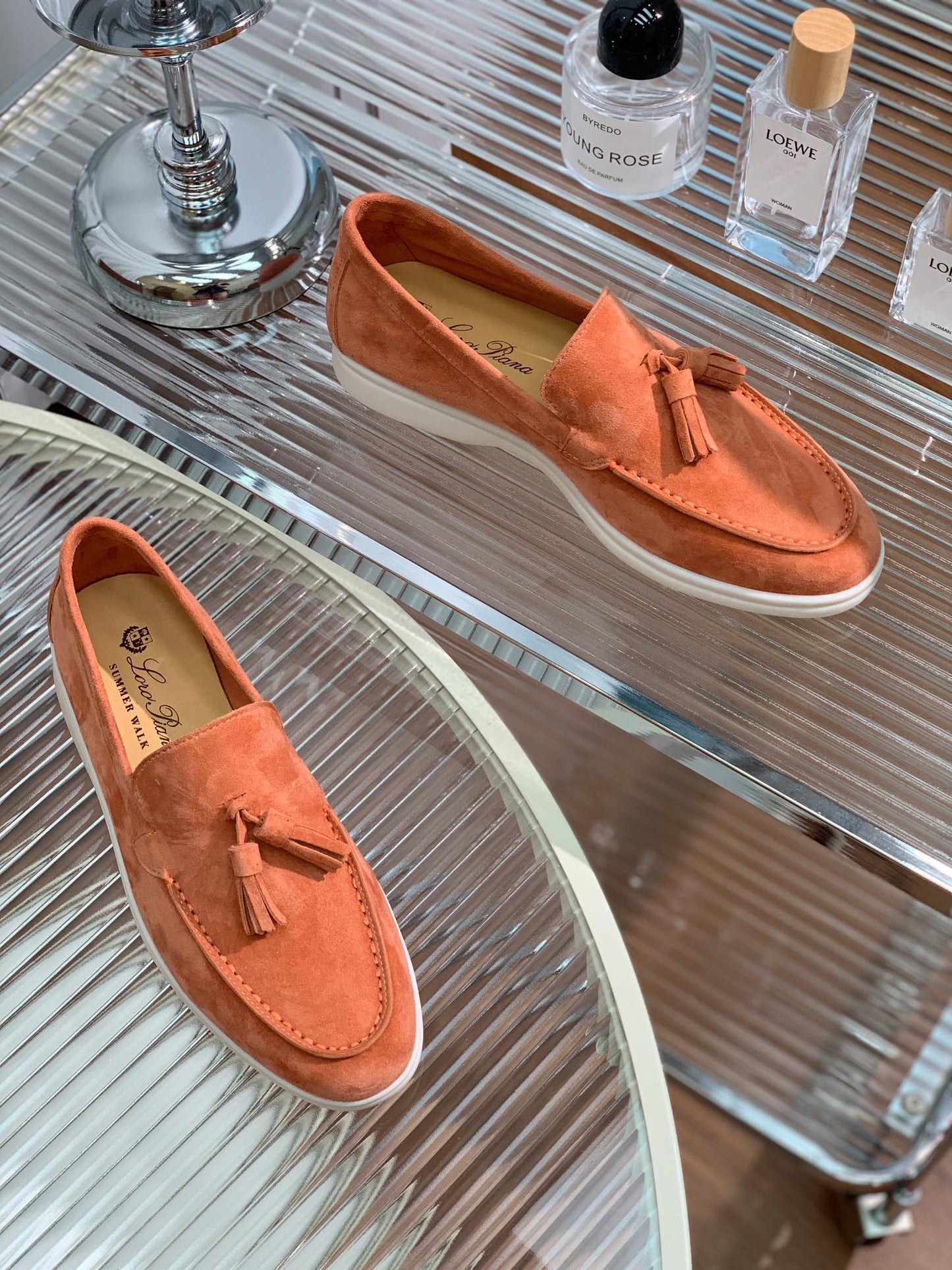 LP SUMMER WALK TASSELS LOAFERS FIRE SUEDE - 35