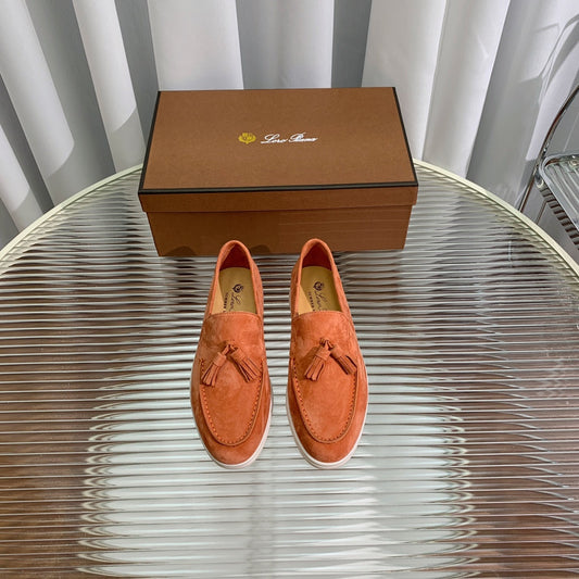 LP SUMMER WALK TASSELS LOAFERS FIRE SUEDE - 35