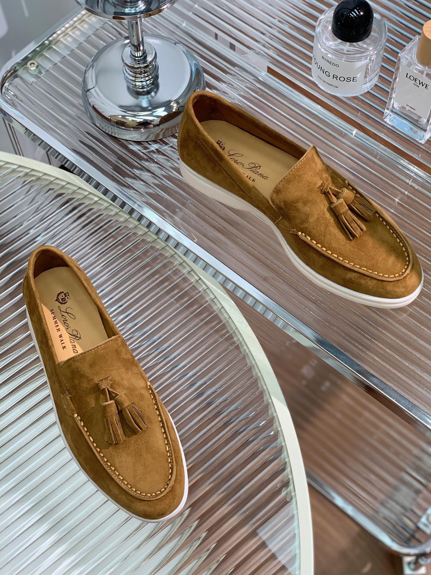 LP SUMMER WALK TASSELS LOAFERS SEPIA SUEDE - 35