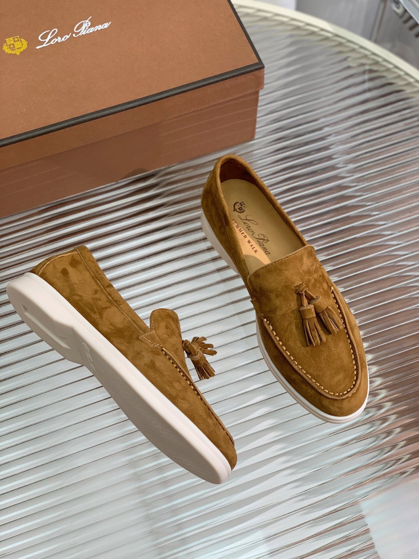 LP SUMMER WALK TASSELS LOAFERS SEPIA SUEDE - 35