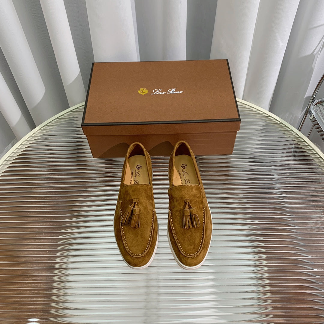 LP SUMMER WALK TASSELS LOAFERS SEPIA SUEDE - 35