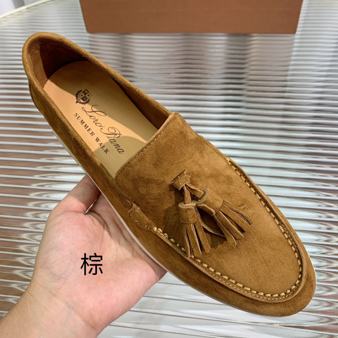LP SUMMER WALK TASSELS LOAFERS SEPIA SUEDE - 35