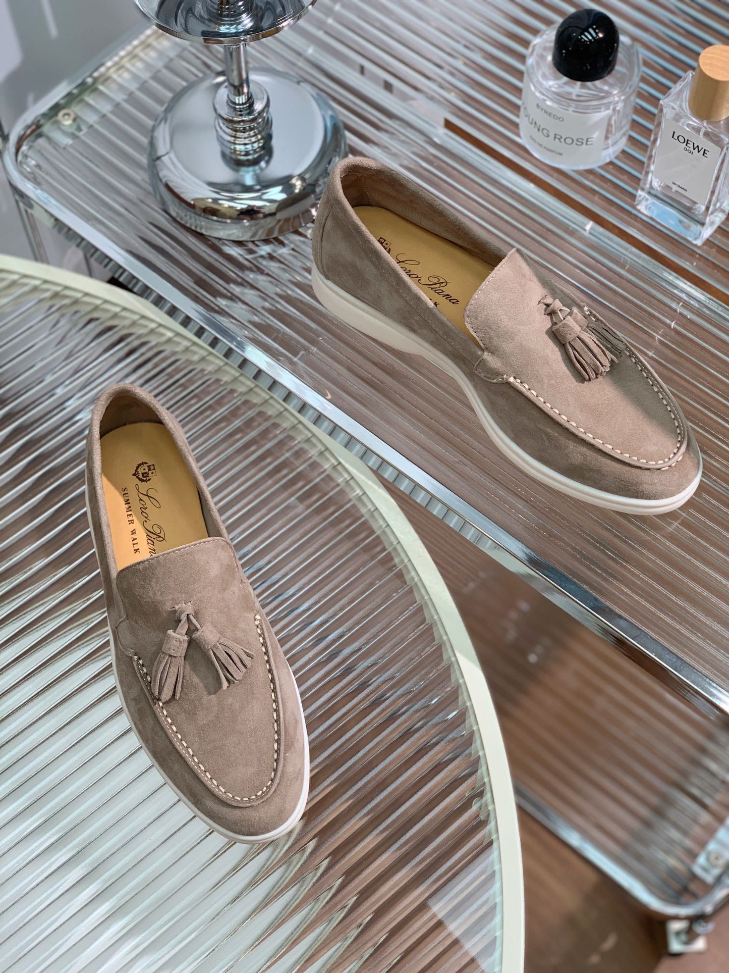 LP SUMMER WALK TASSELS LOAFERS PEANUT SUEDE - 35