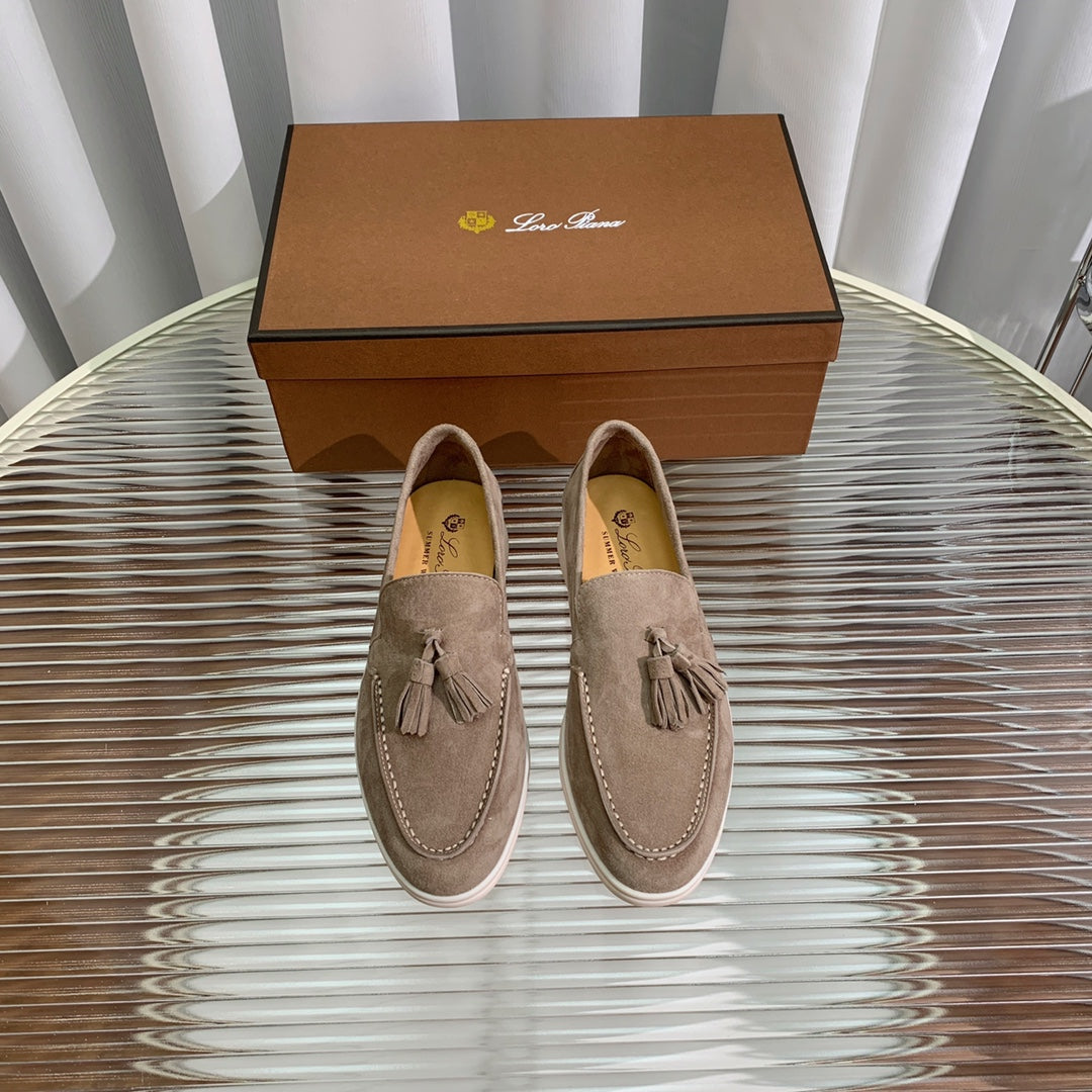 LP SUMMER WALK TASSELS LOAFERS PEANUT SUEDE - 35