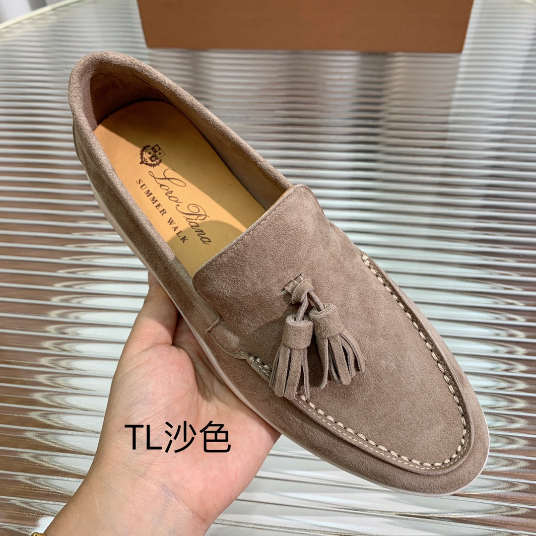LP SUMMER WALK TASSELS LOAFERS PEANUT SUEDE - 35