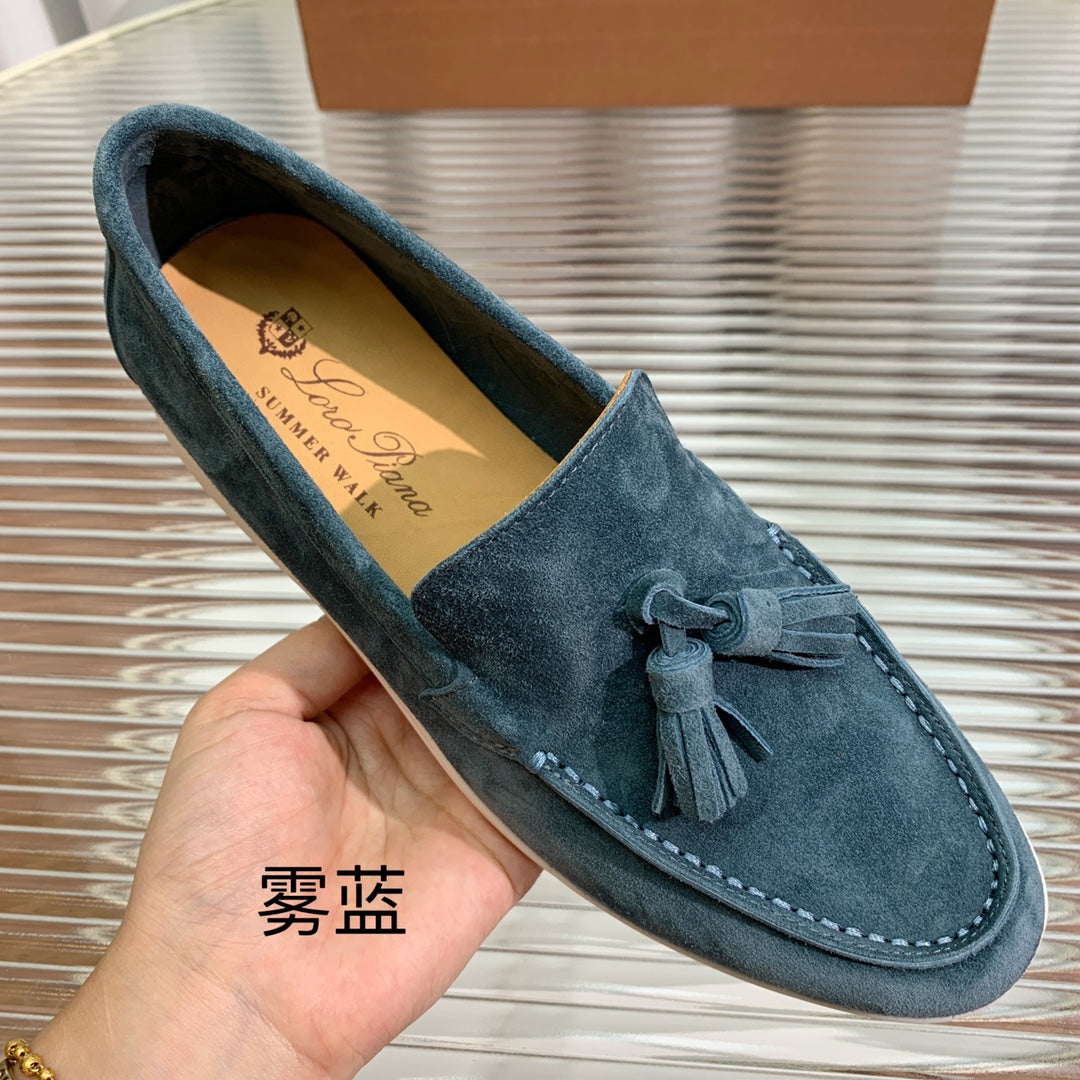 LP SUMMER WALK TASSELS LOAFERS AEGEAN SUEDE - 35