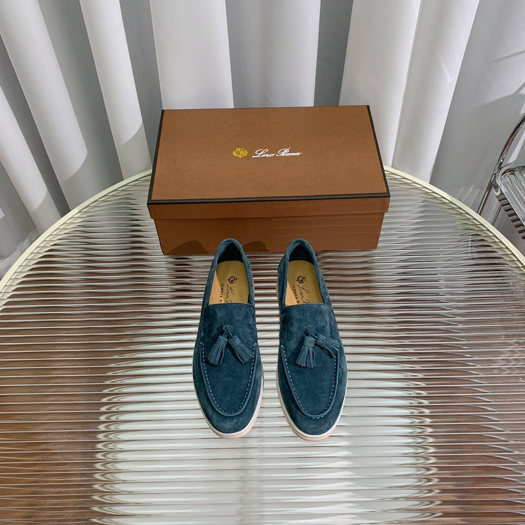LP SUMMER WALK TASSELS LOAFERS AEGEAN SUEDE - 35