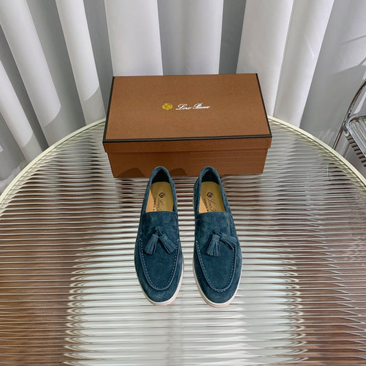 LP SUMMER WALK TASSELS LOAFERS AEGEAN SUEDE - 35
