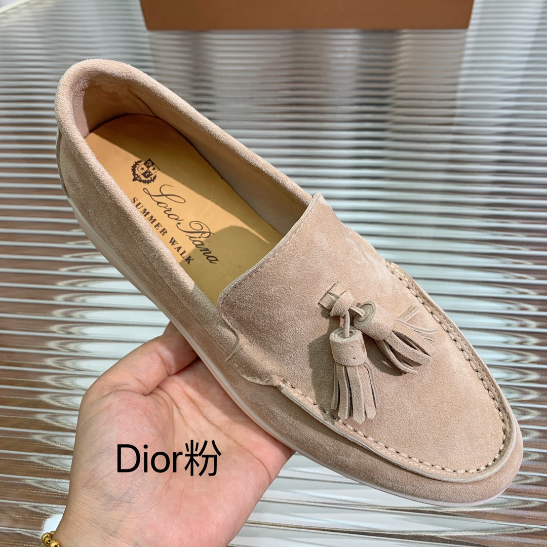 LP SUMMER WALK TASSELS LOAFERS TORTILLA SUEDE - 35
