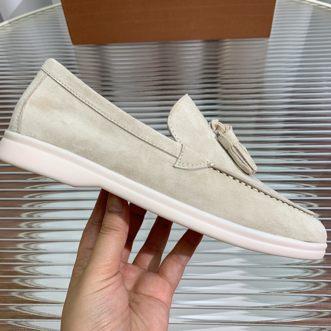 LP SUMMER WALK TASSELS LOAFERS BEIGE SUEDE - 35