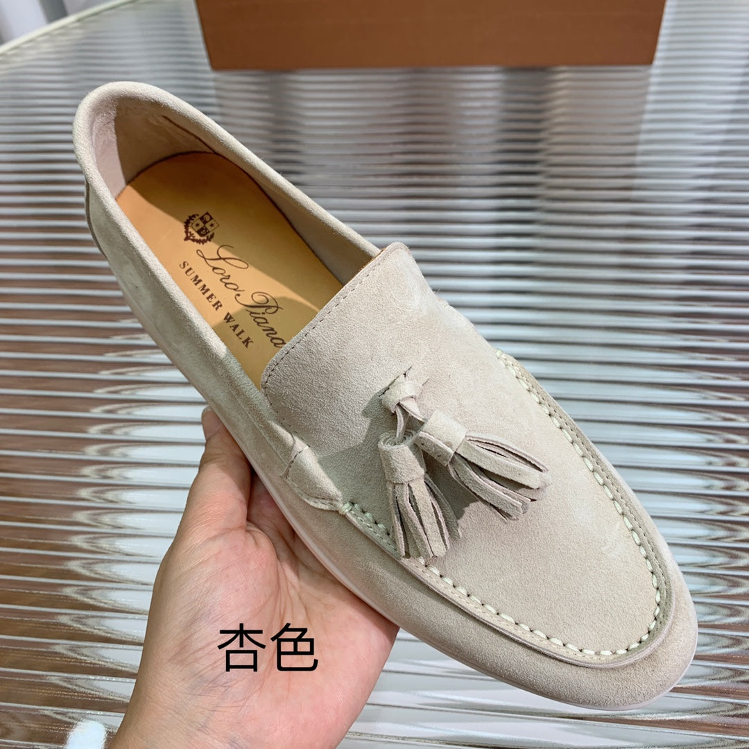 LP SUMMER WALK TASSELS LOAFERS BEIGE SUEDE - 35