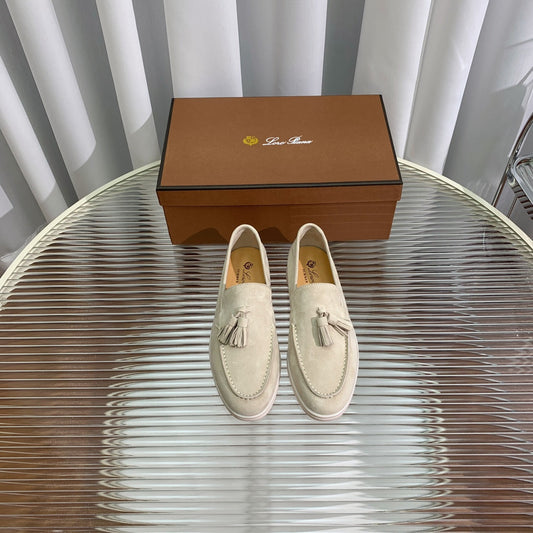 LP SUMMER WALK TASSELS LOAFERS BEIGE SUEDE - 35