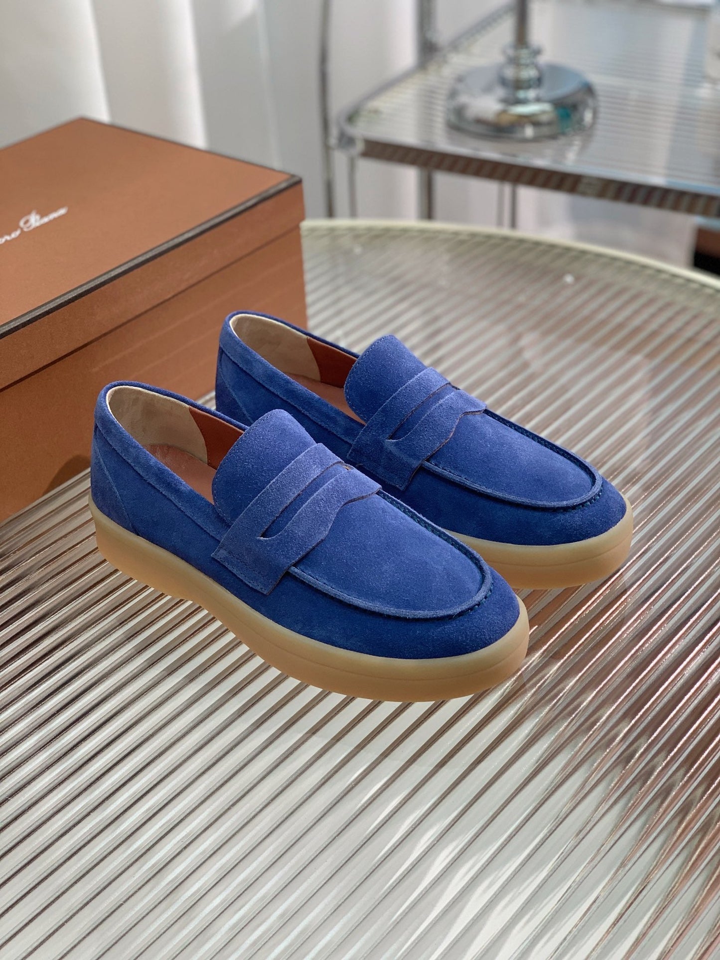 LP RETRO SUMMER WALK LOAFERS COBALT SUEDE - 35