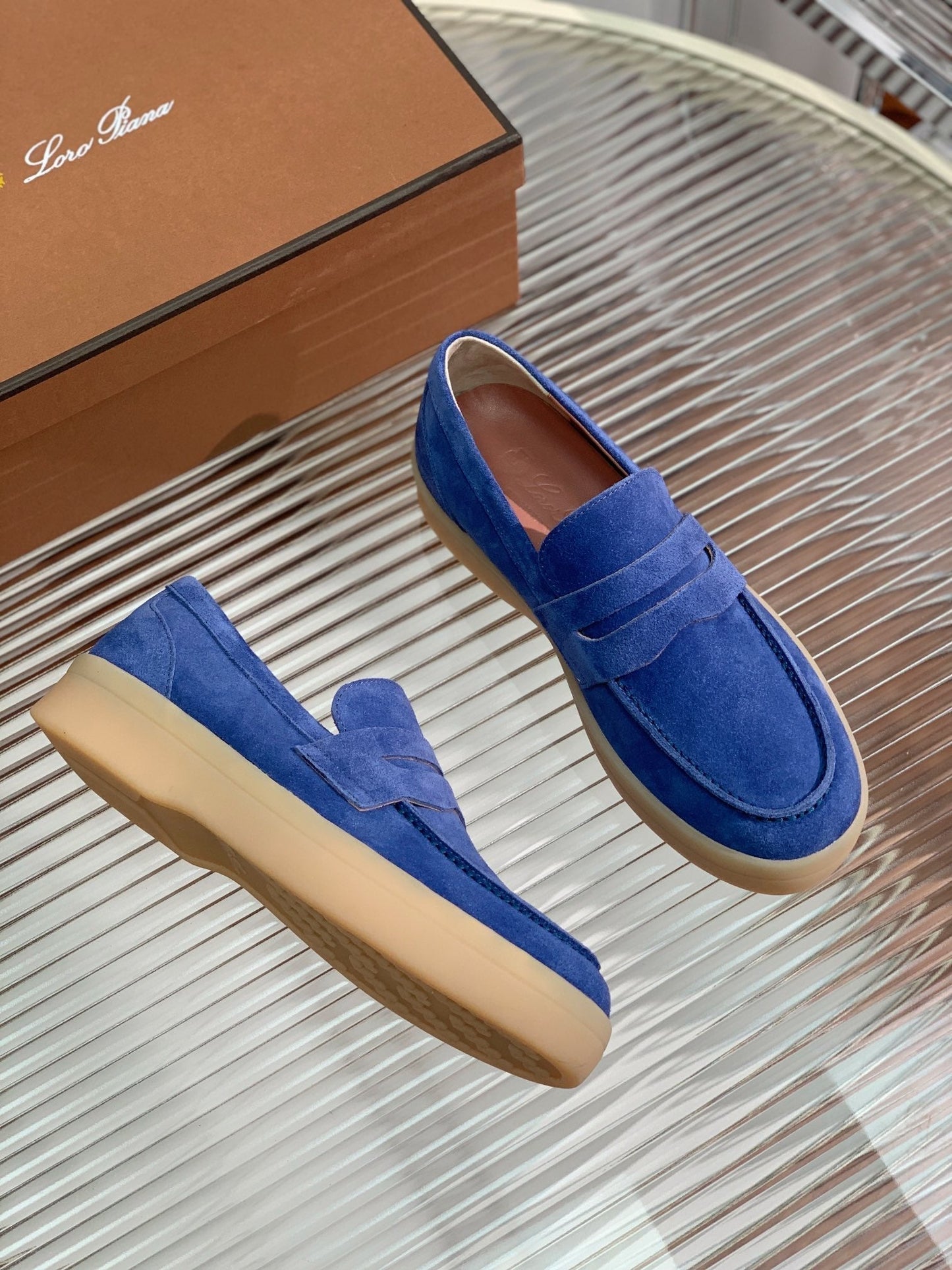 LP RETRO SUMMER WALK LOAFERS COBALT SUEDE - 35