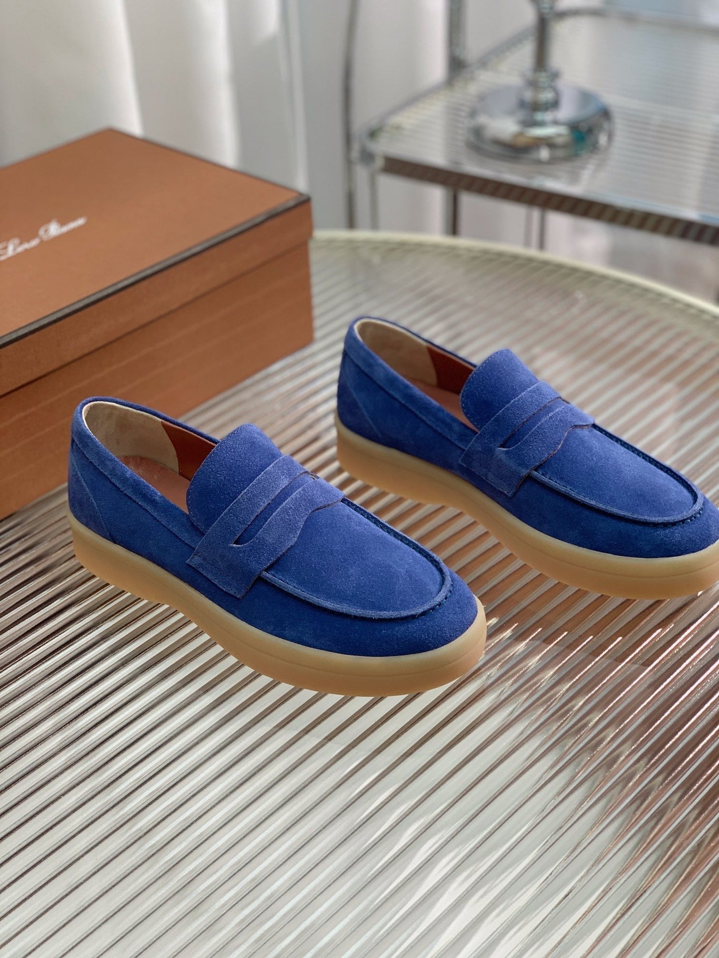LP RETRO SUMMER WALK LOAFERS COBALT SUEDE - 35