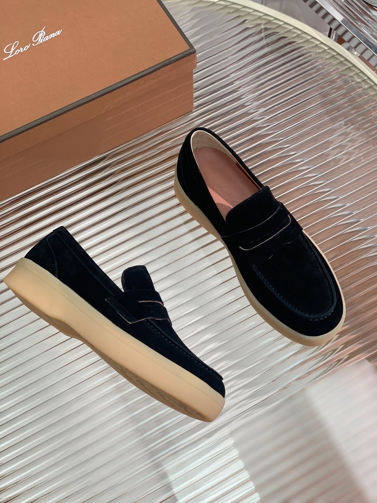 LP RETRO SUMMER WALK LOAFERS BLACK SUEDE - 35