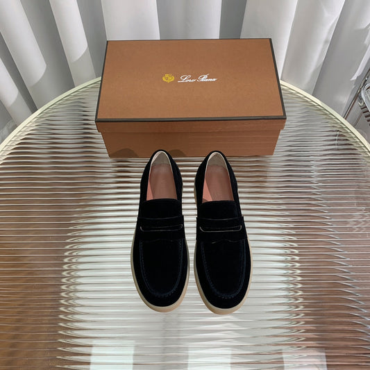 LP RETRO SUMMER WALK LOAFERS BLACK SUEDE - 35