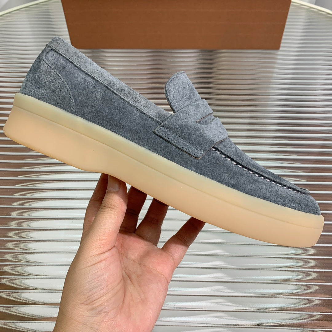LP RETRO SUMMER WALK LOAFERS GRAY BLACK SUEDE - 35