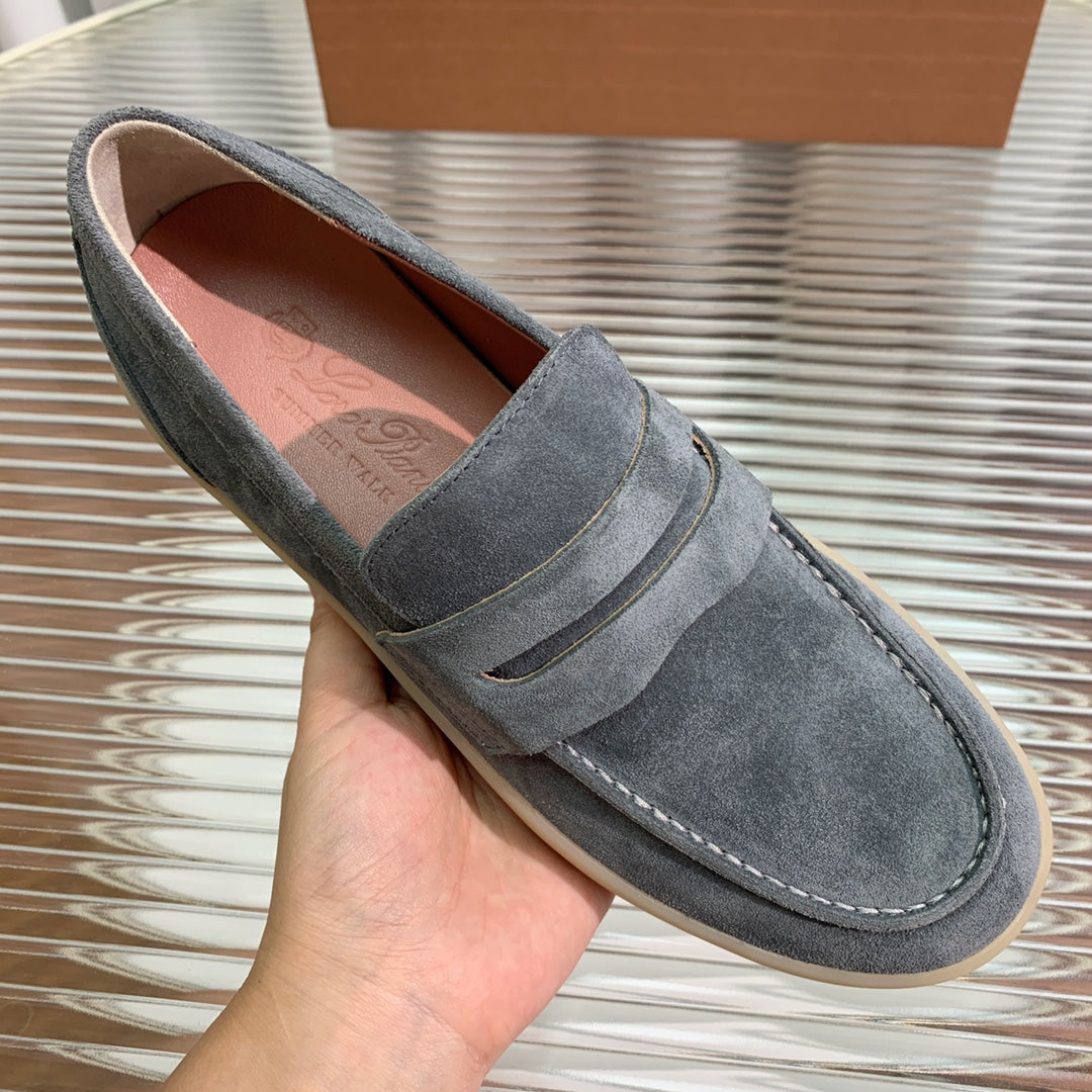 LP RETRO SUMMER WALK LOAFERS GRAY BLACK SUEDE - 35