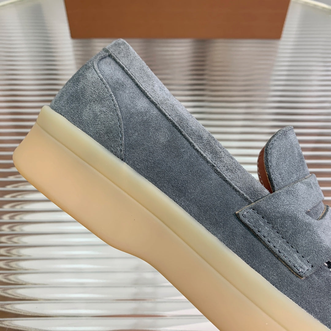 LP RETRO SUMMER WALK LOAFERS GRAY BLACK SUEDE - 35