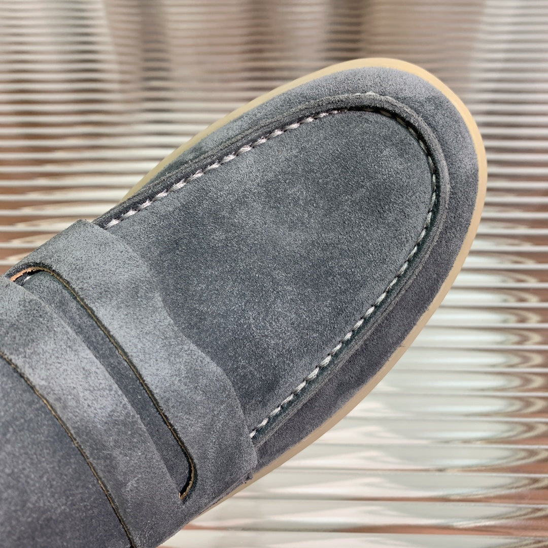 LP RETRO SUMMER WALK LOAFERS GRAY BLACK SUEDE - 35