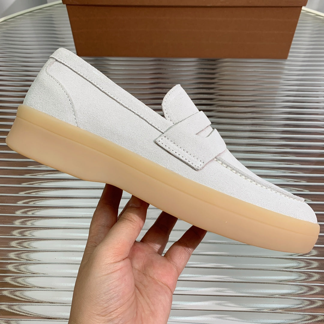 LP RETRO SUMMER  WALK LOAFERS WHITE SUEDE - 35