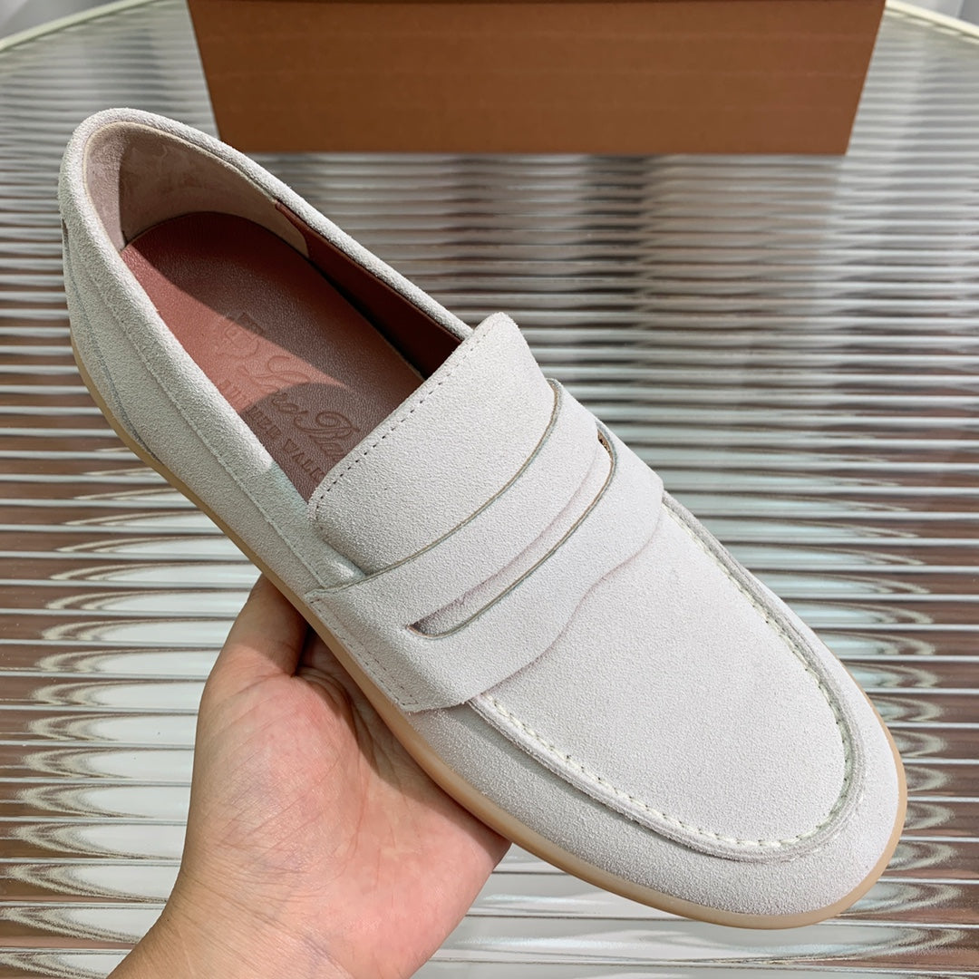 LP RETRO SUMMER  WALK LOAFERS WHITE SUEDE - 35