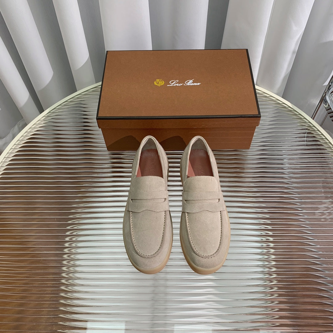 LP RETRO SUMMER WALK LOAFERS BEIGE SUEDE - 35