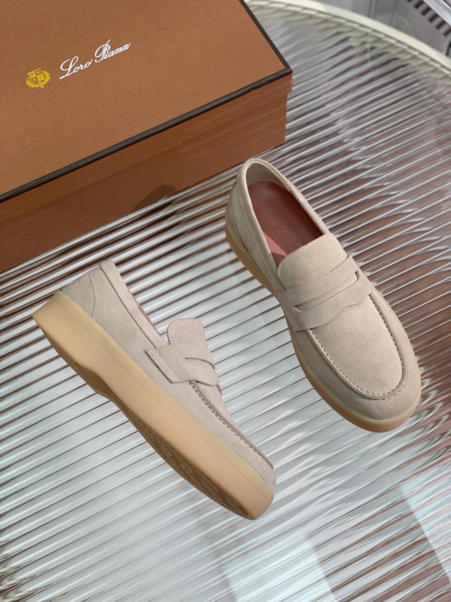 LP RETRO SUMMER WALK LOAFERS BEIGE SUEDE - 35
