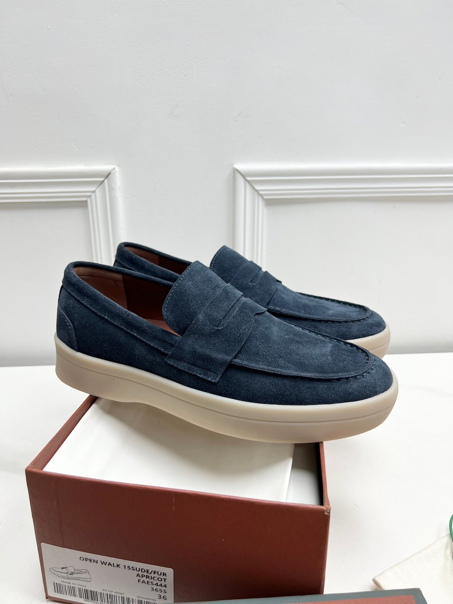 LP RETRO SUMMER WALK LOAFERS NAVY BLUE SUEDE - 38