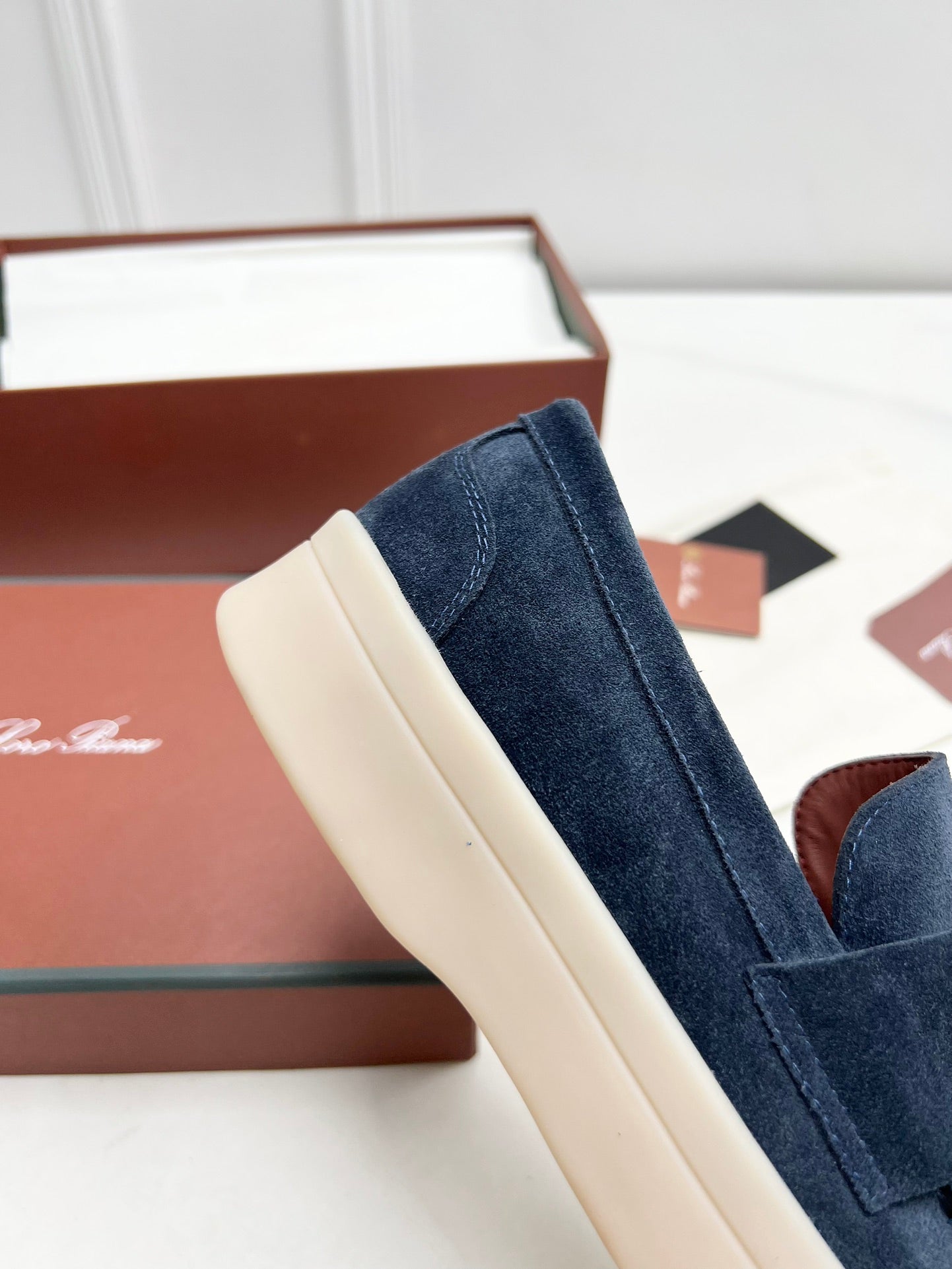 LP RETRO SUMMER WALK LOAFERS NAVY BLUE SUEDE - 38