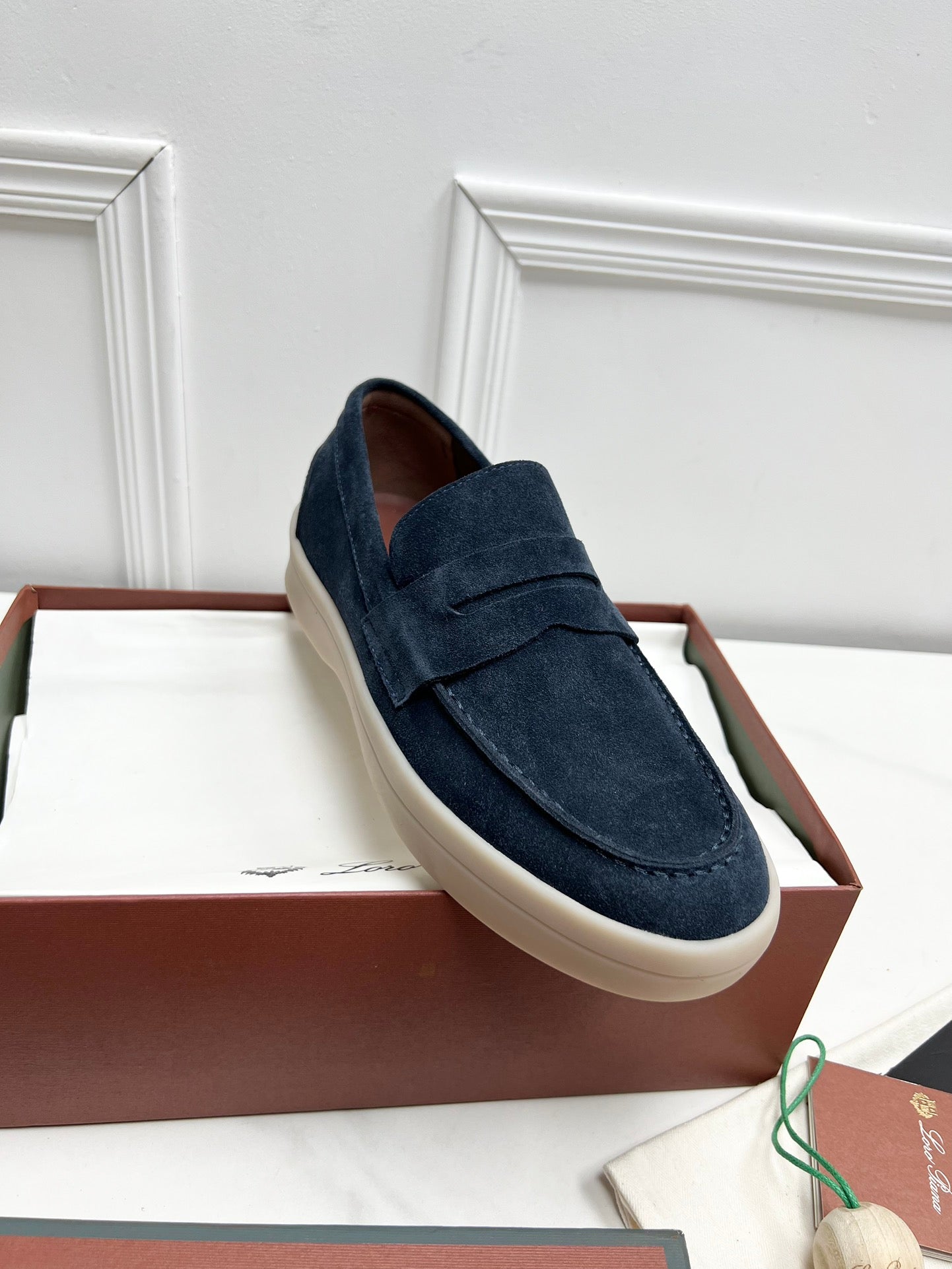 LP RETRO SUMMER WALK LOAFERS NAVY BLUE SUEDE - 38