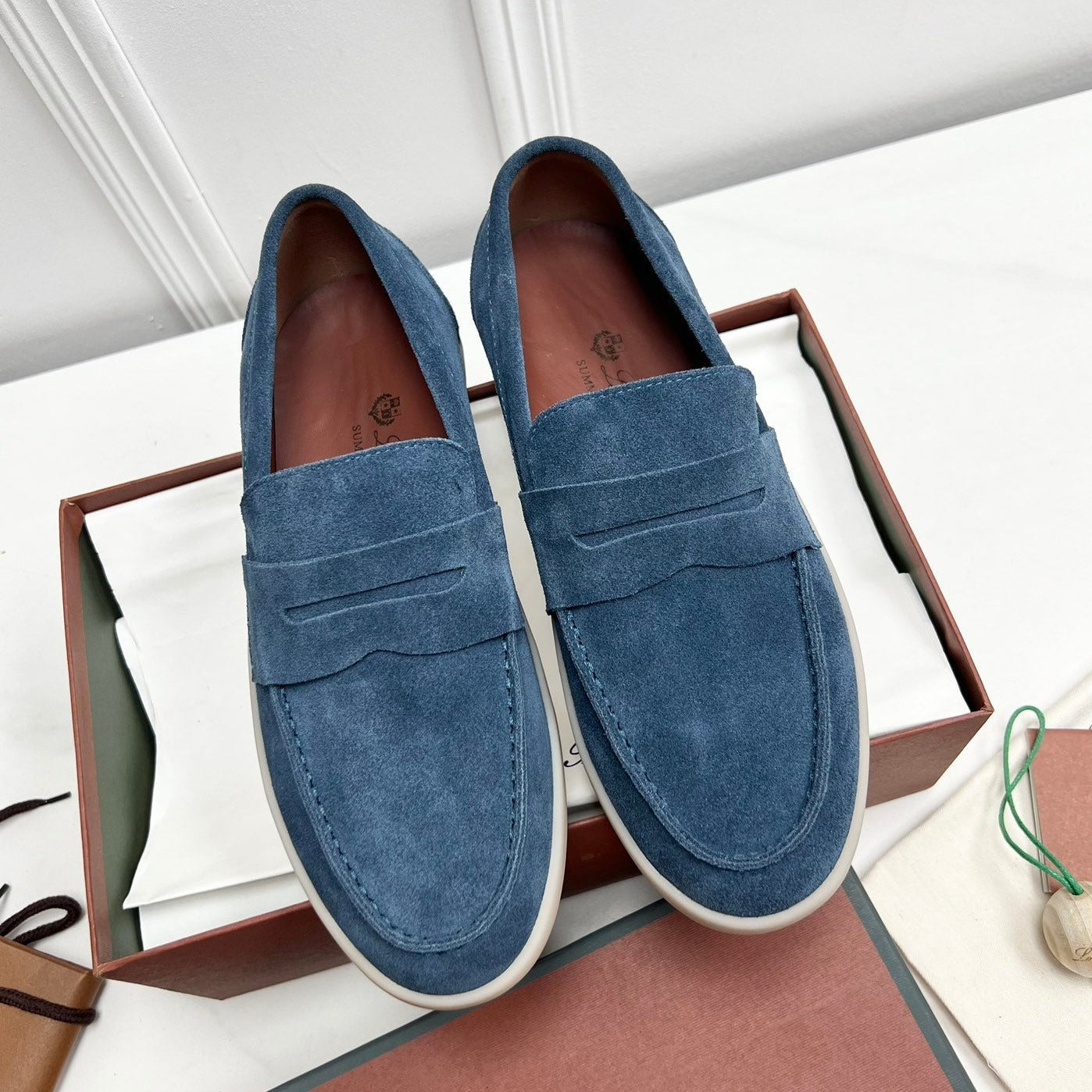 LP RETRO SUMMER WALK LOAFERS AEGEAN SUEDE - 38